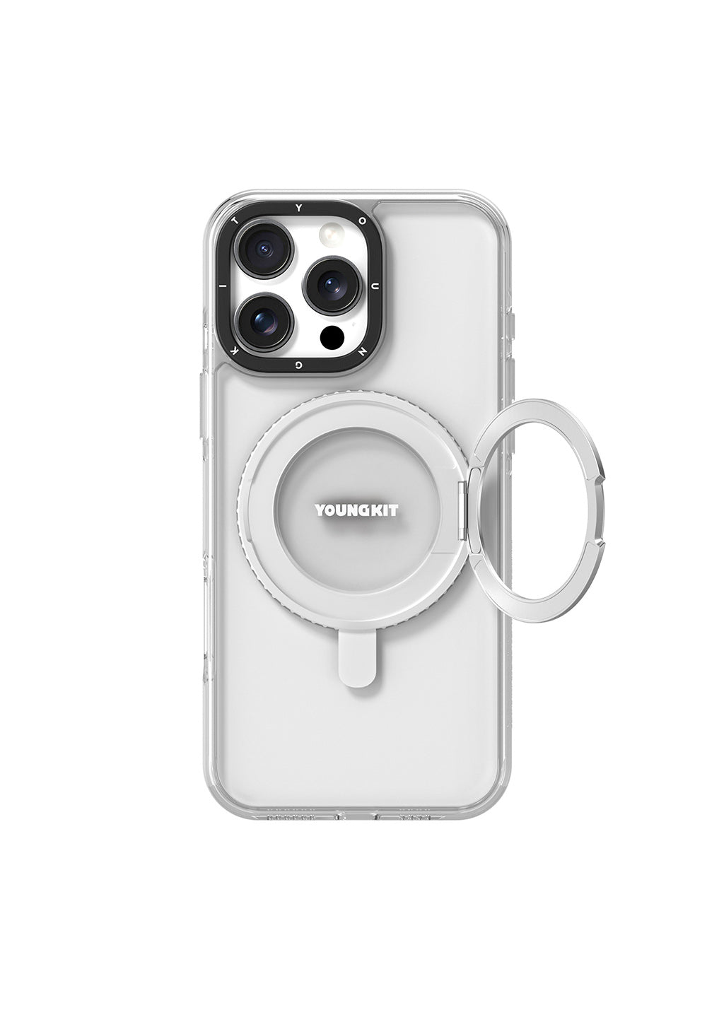 Apple iPhone 16 Pro Max Kılıf Manyetik Şarj Uyumlu Standlı Aksiyon Butonlu Youngkit Pivot Serisi Kapak