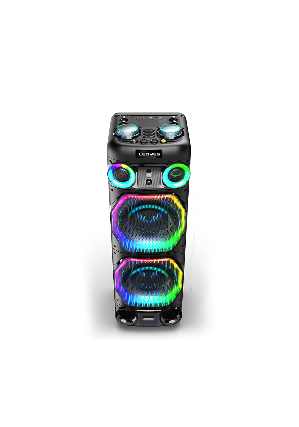 Lenyes S885 RGB Işıklı Çift Mikrofonlu Kablosuz TWS Bluetooth Speaker Hoparlör v5.3