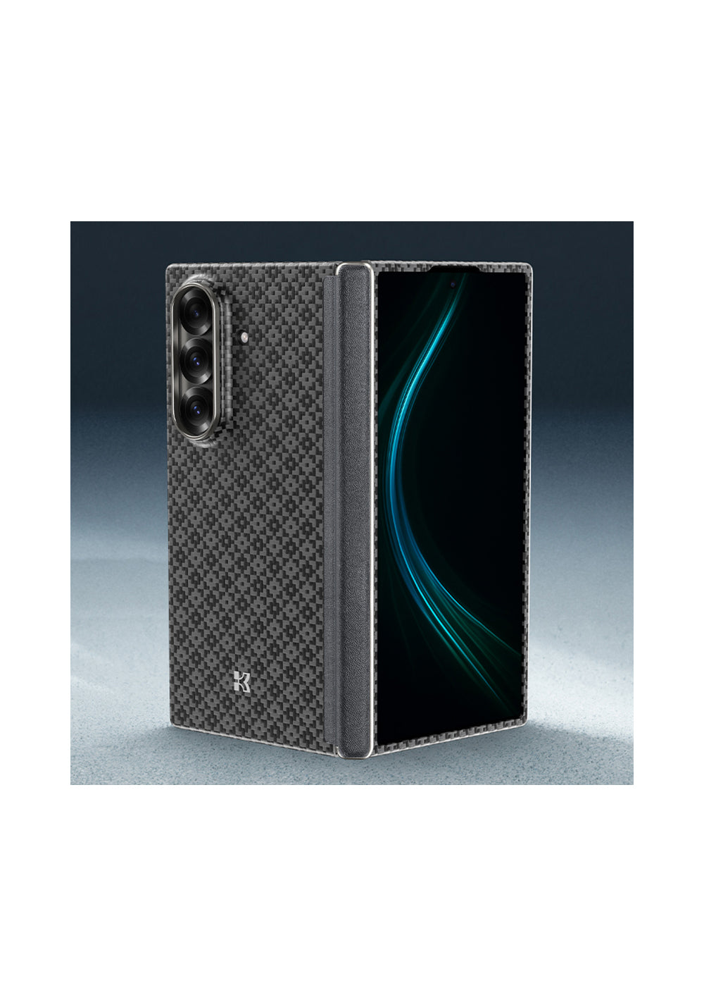 Galaxy Z Fold 7 Kılıf M-Safe Şarj Özellikli Benks ArmorAir ArmorGrid Serisi Kevlar Karbon Kapak
