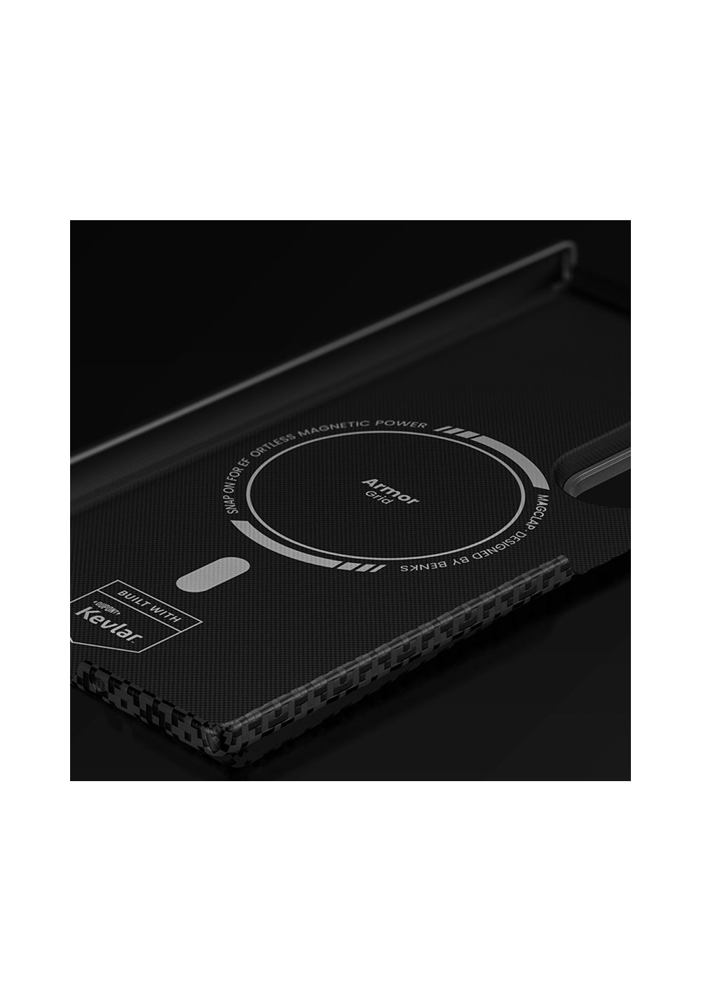 Galaxy Z Fold 7 Kılıf M-Safe Şarj Özellikli Benks ArmorAir ArmorGrid Serisi Kevlar Karbon Kapak