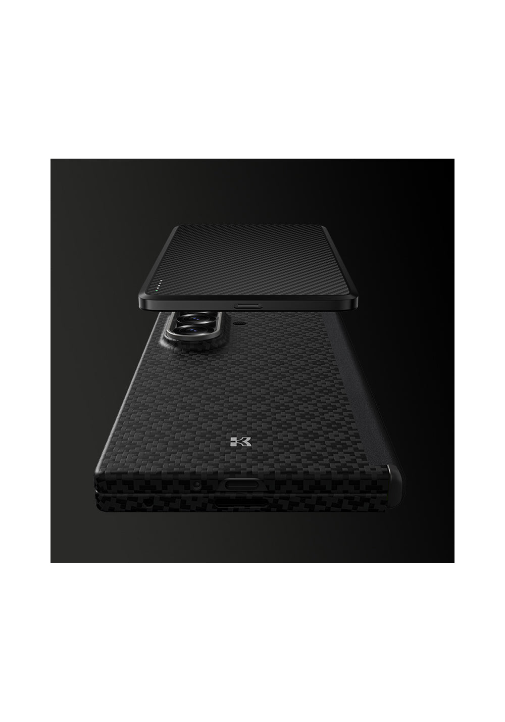 Galaxy Z Fold 7 Kılıf M-Safe Şarj Özellikli Benks ArmorAir ArmorGrid Serisi Kevlar Karbon Kapak