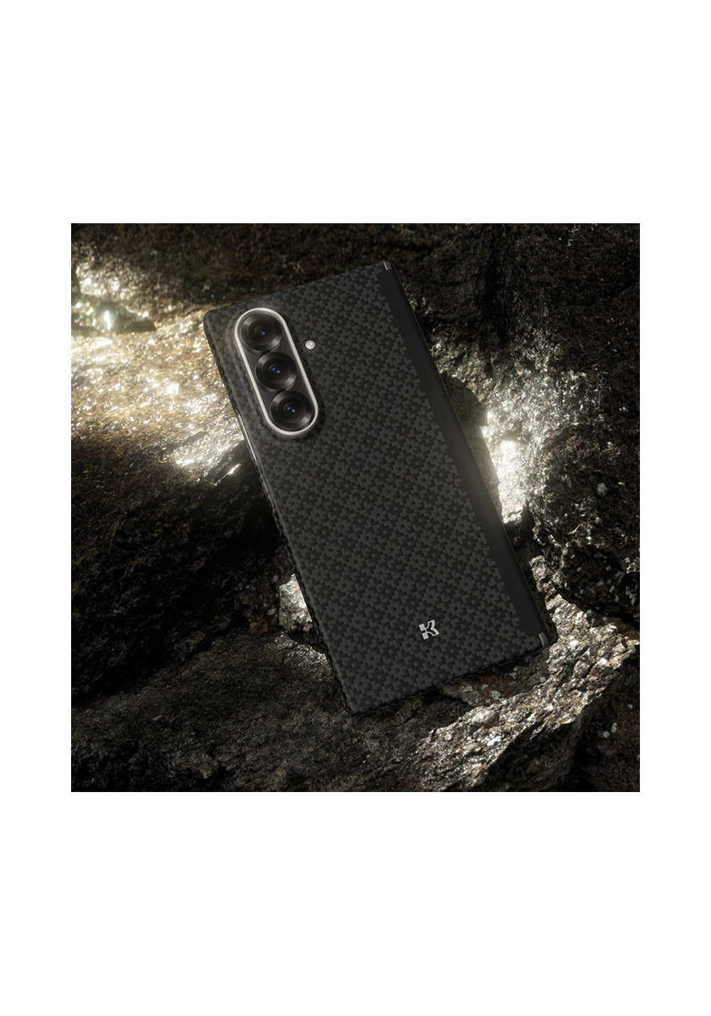 Galaxy Z Fold 7 Kılıf M-Safe Şarj Özellikli Benks ArmorAir ArmorGrid Serisi Kevlar Karbon Kapak