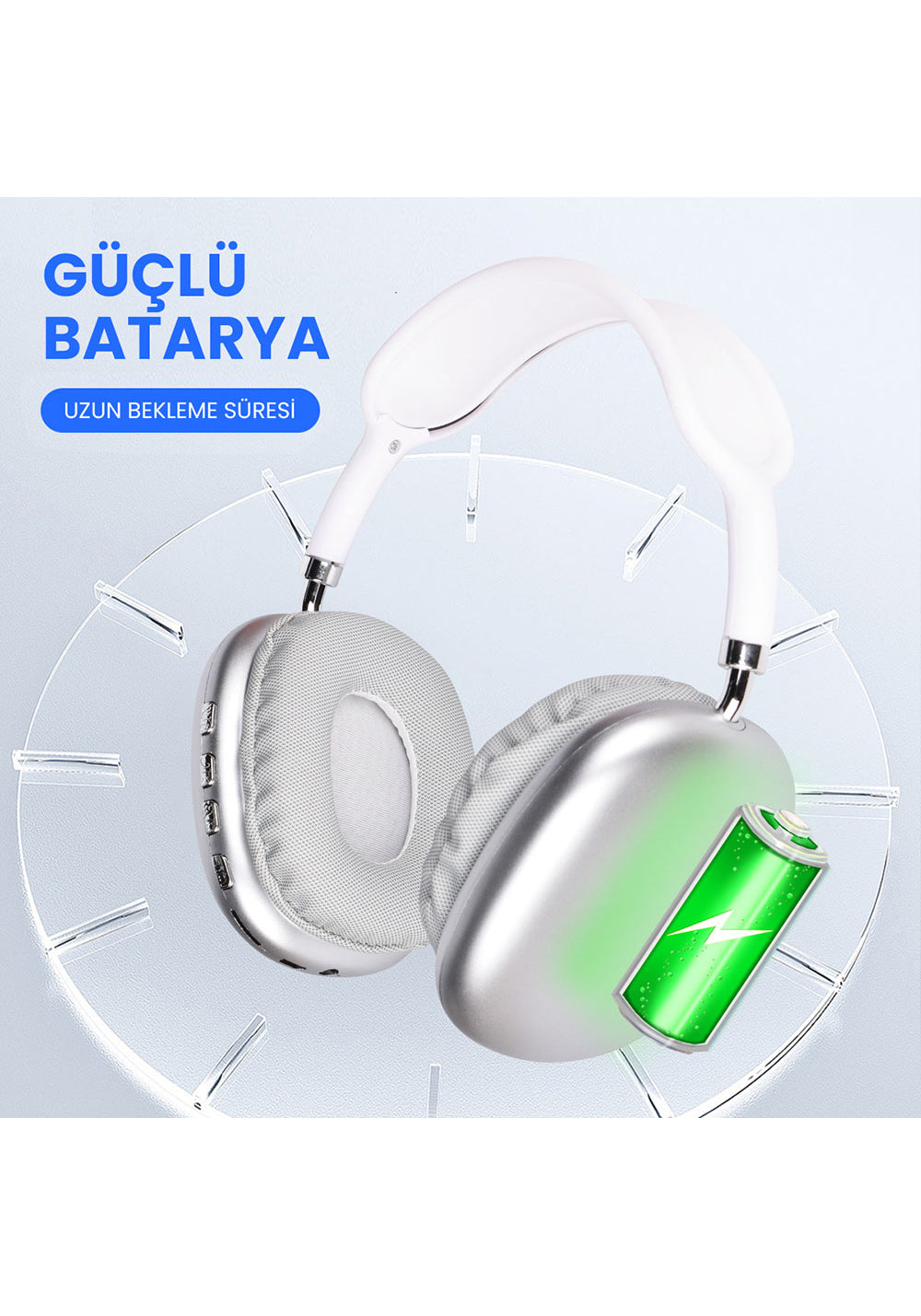 Lapas P10 Hi-Fi Ses Kalitesi Ayarlanabilir ve Katlanabilir Kulak Üstü Bluetooth Kulaklık