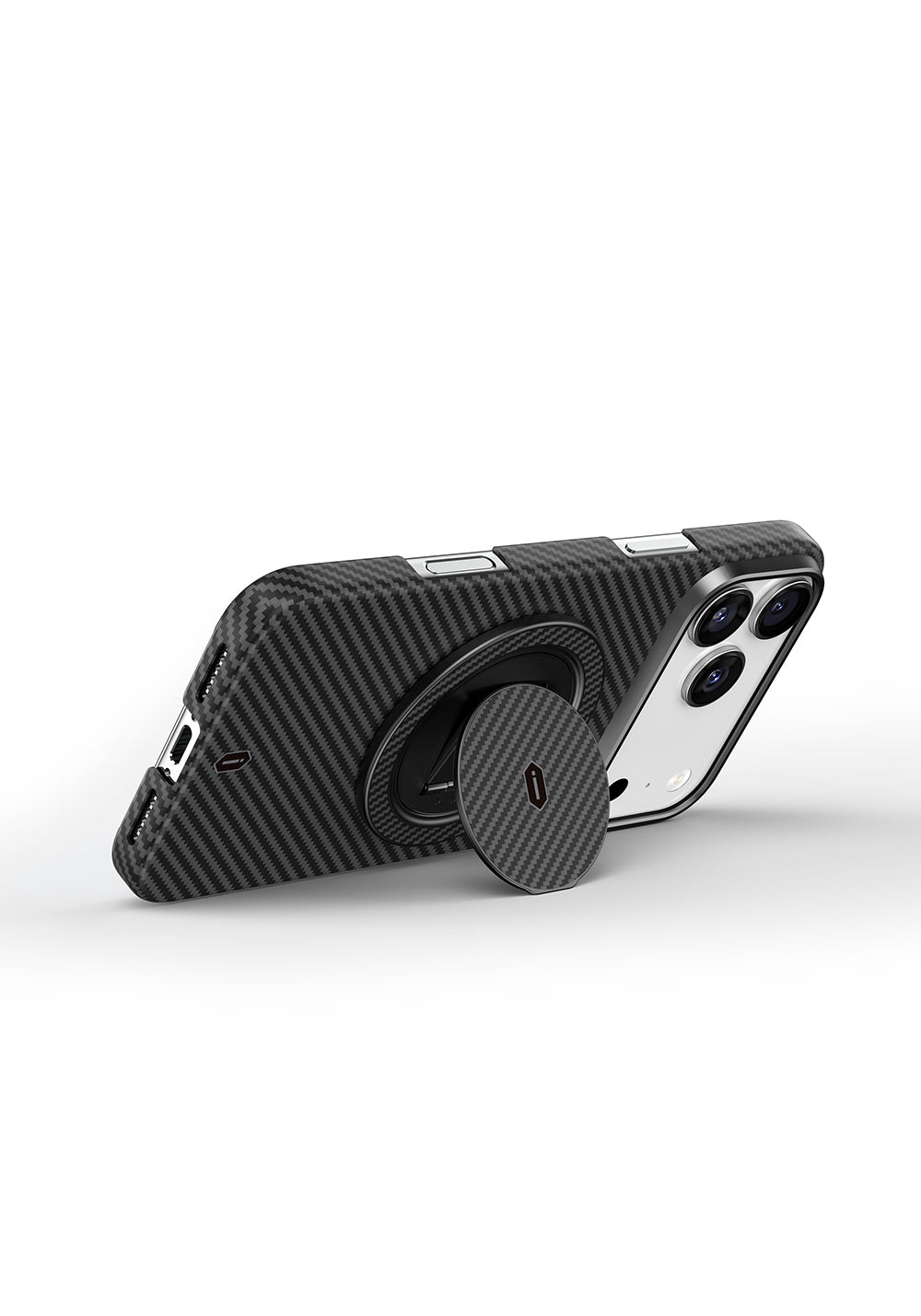Wiwu Warriors Serisi Aramid Fiber 360 Derece Dönebilen Magnetik Ring Stand Telefon Tutucu