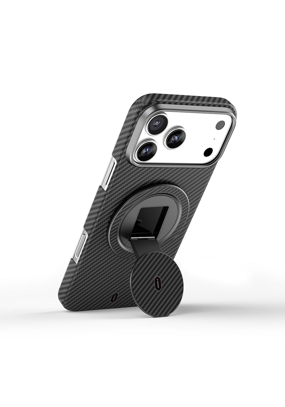 Wiwu Warriors Serisi Aramid Fiber 360 Derece Dönebilen Magnetik Ring Stand Telefon Tutucu
