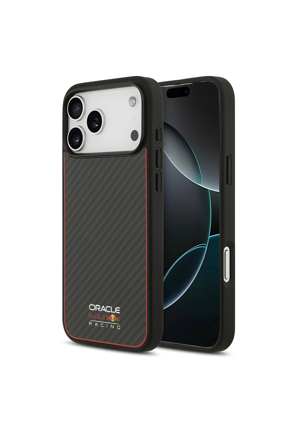 Apple iPhone 17 Pro Max Kılıf Redbull Orijinal Lisanslı Manyetik Şarj Uyumlu Karbon Fiber Parlayan Logolu Kapak