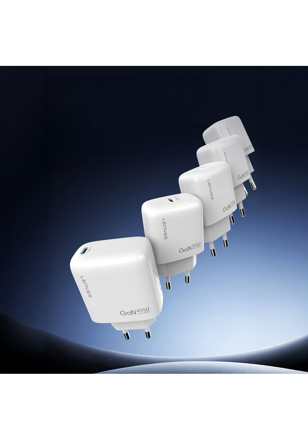 Lenyes LCH92 Type-C GaN Teknolojili PD Hızlı Şarj Özellikli Şarj Başlığı 30W