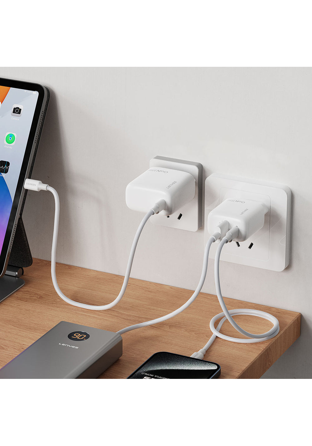 Lenyes LCH92 Type-C GaN Teknolojili PD Hızlı Şarj Özellikli Şarj Başlığı 30W