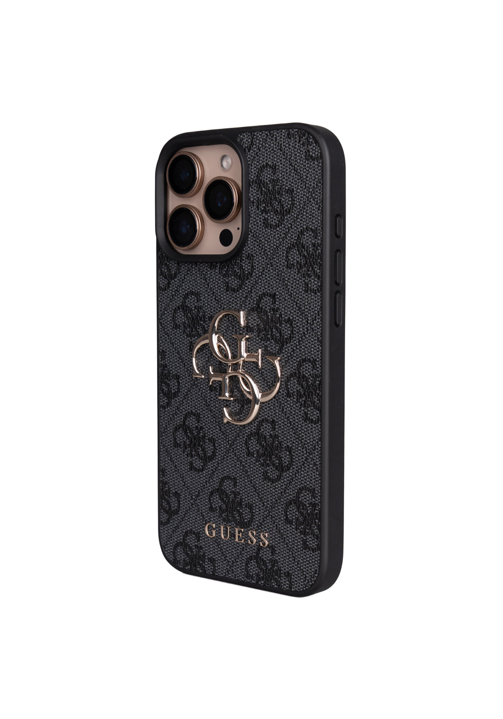 Apple iPhone 16 Pro Max Kılıf Guess Orijinal Lisanslı PU Deri 4G Büyük Metal Logolu Çapraz Vücut Askılı Kapak