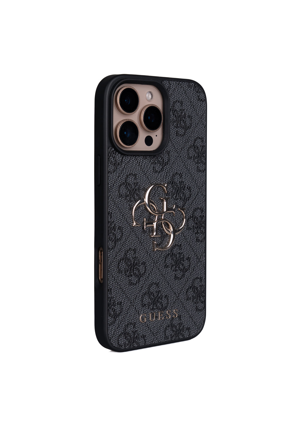 Apple iPhone 16 Pro Max Kılıf Guess Orijinal Lisanslı PU Deri 4G Büyük Metal Logolu Çapraz Vücut Askılı Kapak