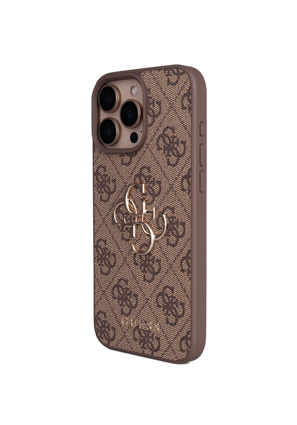 Apple iPhone 16 Pro Max Kılıf Guess Orijinal Lisanslı PU Deri 4G Büyük Metal Logolu Çapraz Vücut Askılı Kapak