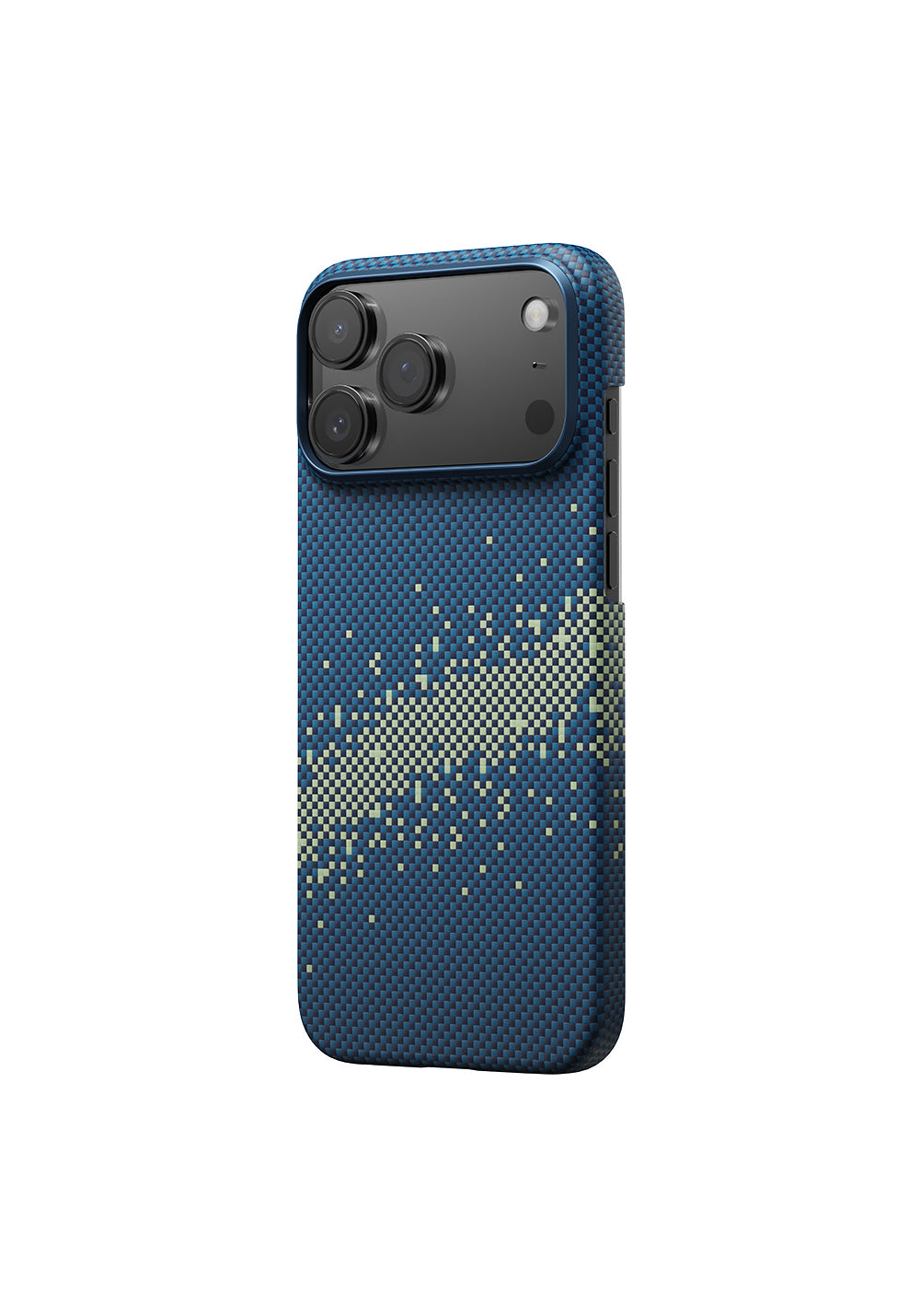 Apple iPhone 17 Pro Kılıf Manyetik Şarj Uyumlu Aramid Karbon Fiber Pitaka Tactile Woven Starpeak Serisi Milky Way Galaxy Kapak