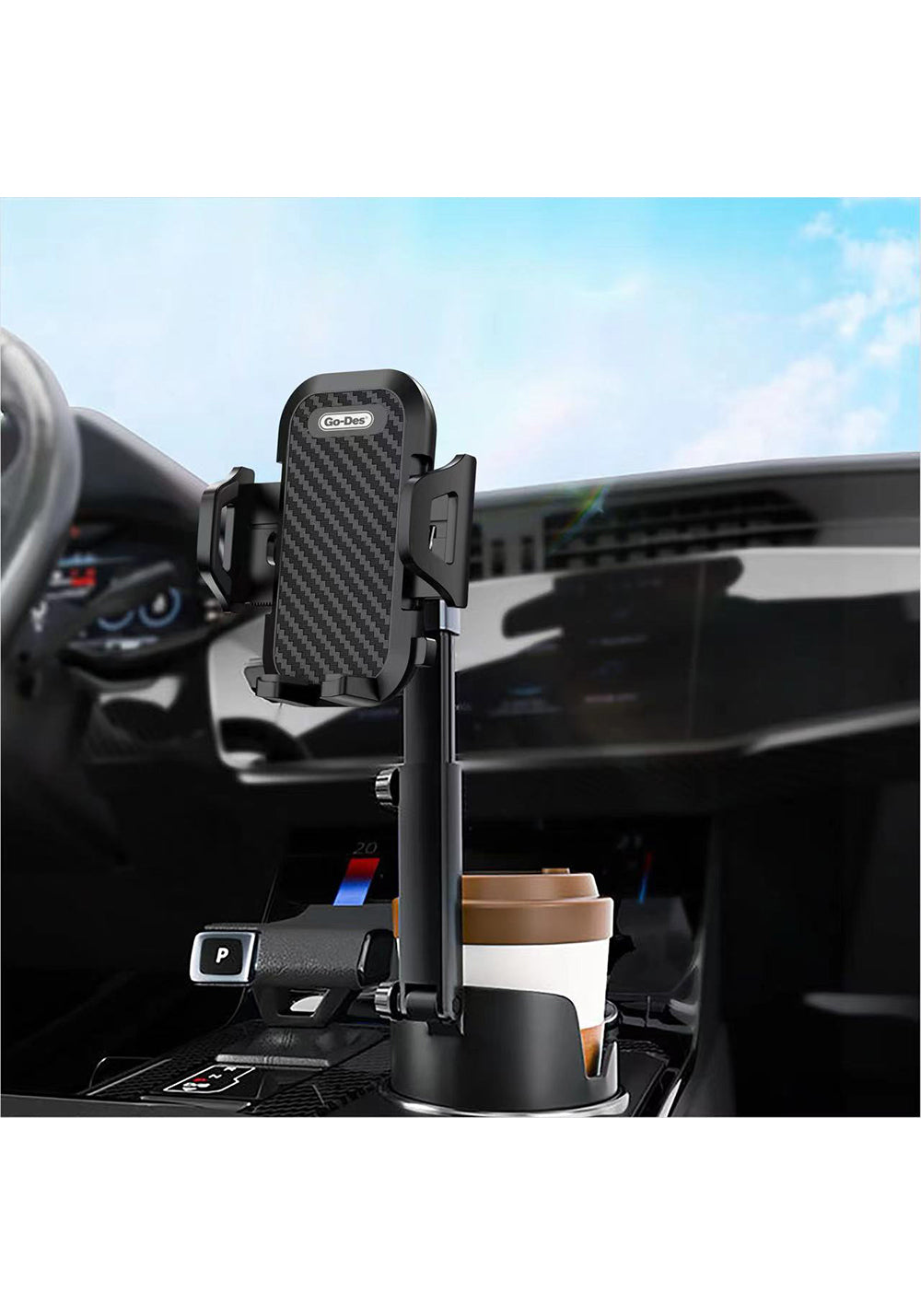 Go Des GD-HD255 M-safe 360 Derece Dönebilen Bardaklık Tasarım Telefon Tutucu