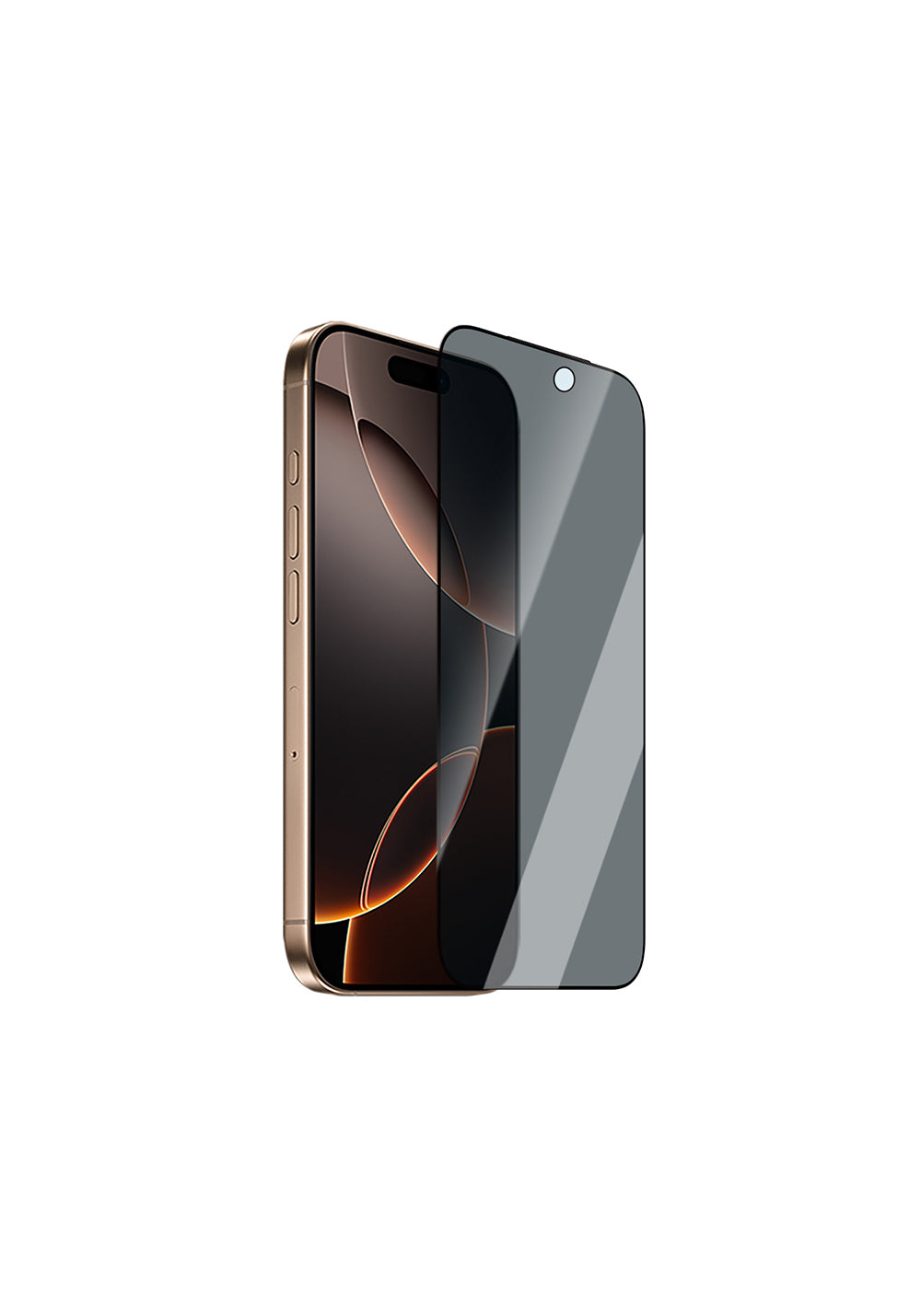 Apple iPhone 16 Pro Max CaseWorld Applicator Serisi 2.5D Eyesafe Mavi Işık Teknolojili 0.33mm Privacy Temperli Cam Ekran Koruyucu + Uygulama Aparatı