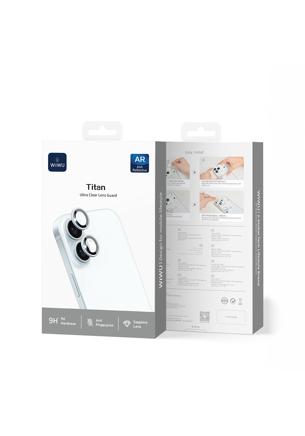 Apple iPhone 17 Wiwu LG-005 Falcon Anti Reflective Çizilmeye Karşı Dayanıklı Kamera Lens Koruyucu