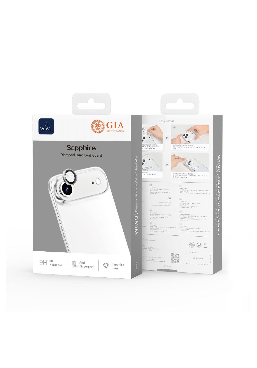 Apple iPhone 17 Air Wiwu LG-003 Lens Guard Çizilmeye Karşı Dayanıklı Safir Kamera Lens Koruyucu
