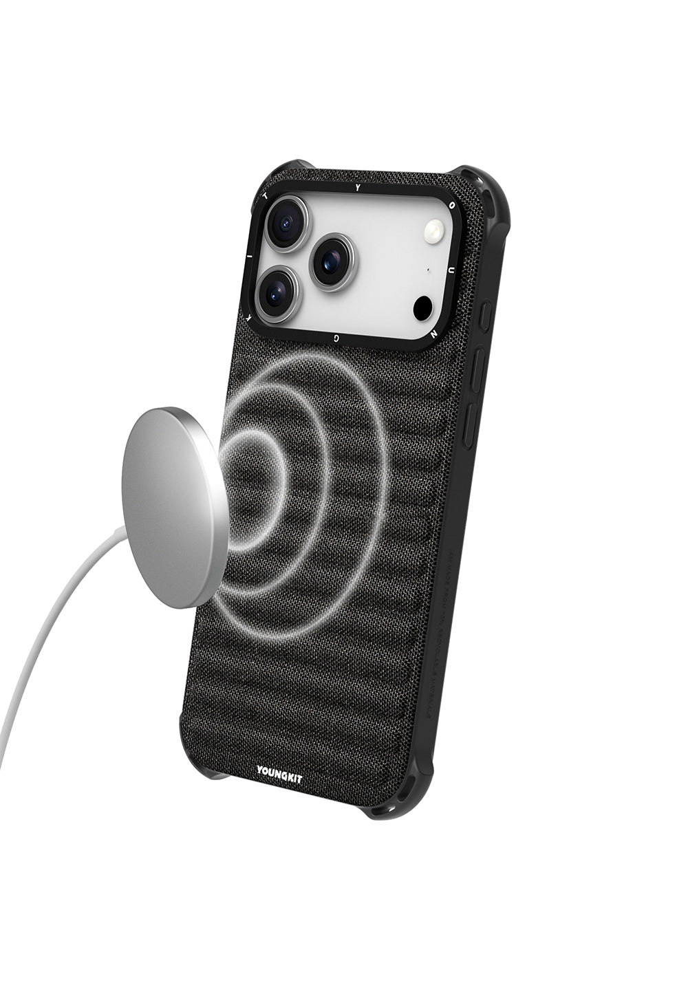 Apple iPhone 17 Pro Kılıf Manyetik Şarj Uyumlu Youngkit Canvas Serisi Kapak