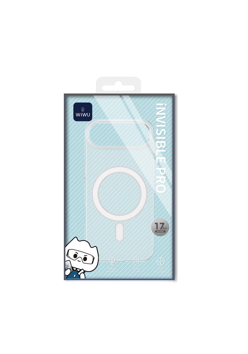 Apple iPhone 17 Air Kılıf Manyetik Şarj Uyumlu Wiwu YXK-207 Invisible Pro Sert PC Kapak