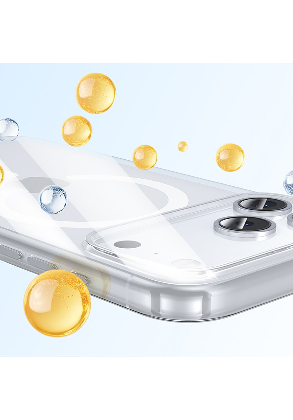 Apple iPhone 17 Kılıf Manyetik Şarj Uyumlu Benks Crystal Serisi Şeffaf Kapak
