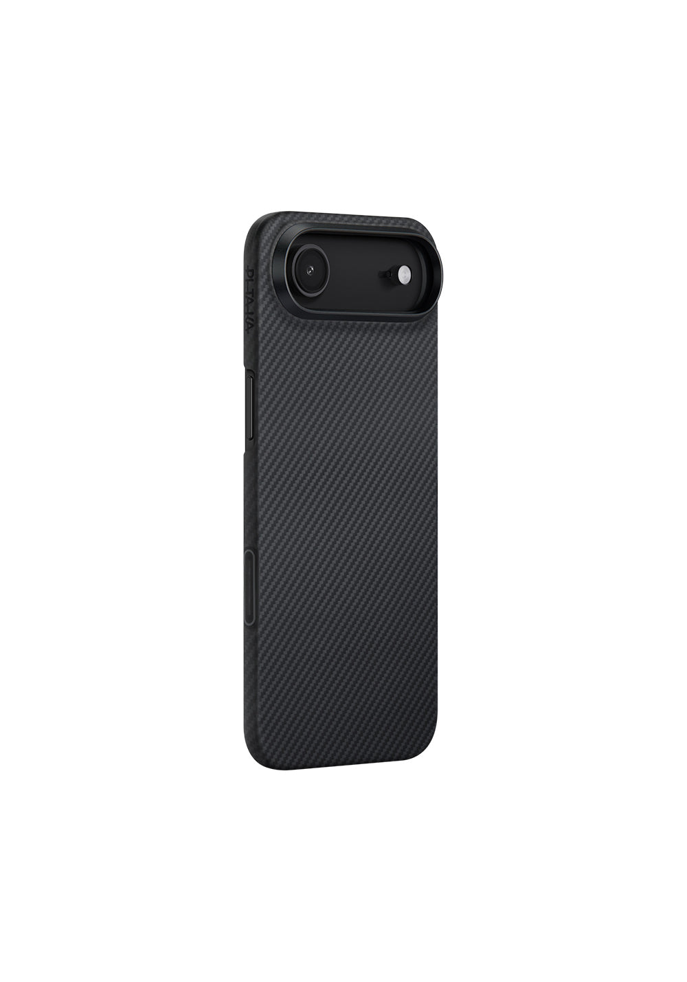 Apple iPhone 17 Air Kılıf Manyetik Şarj Uyumlu 1500D Aramid Karbon Fiber Pitaka Ultra-Slim Classic Serisi Black-Grey Twill Kapak