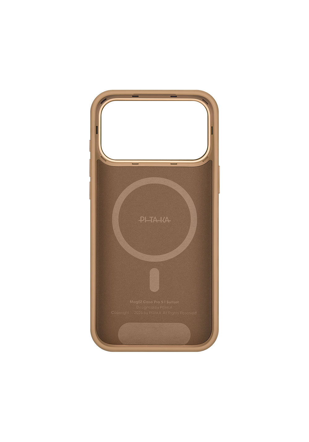 Apple iPhone 17 Pro Max Kılıf Manyetik Şarj Uyumlu Aramid Karbon Fiber Pitaka Military-Grade Sunset-Moonrise Serisi Kapak