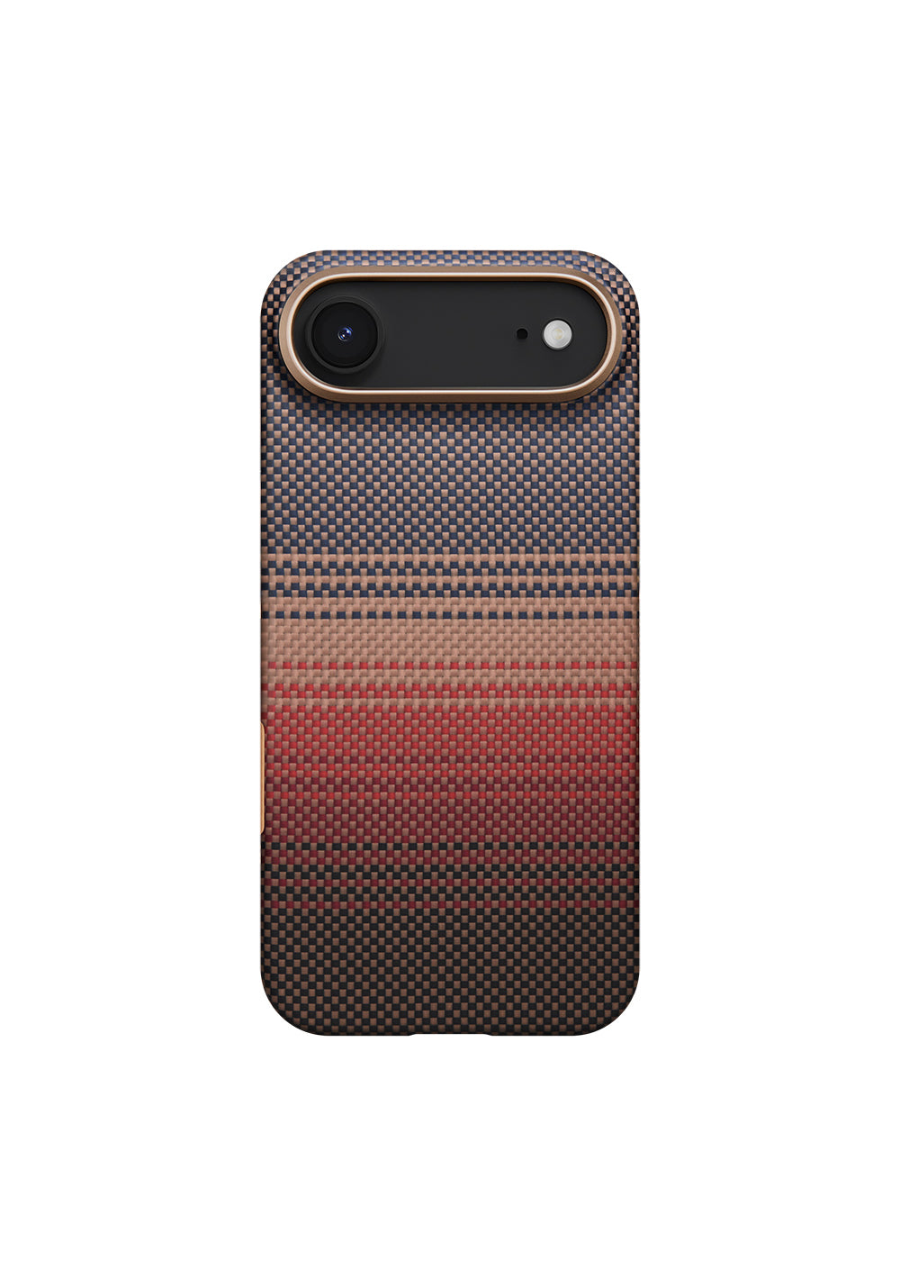 Apple iPhone 17 Air Kılıf Manyetik Şarj Uyumlu Aramid Karbon Fiber Pitaka Tactile Woven Sunset-Moonrise Serisi Kapak