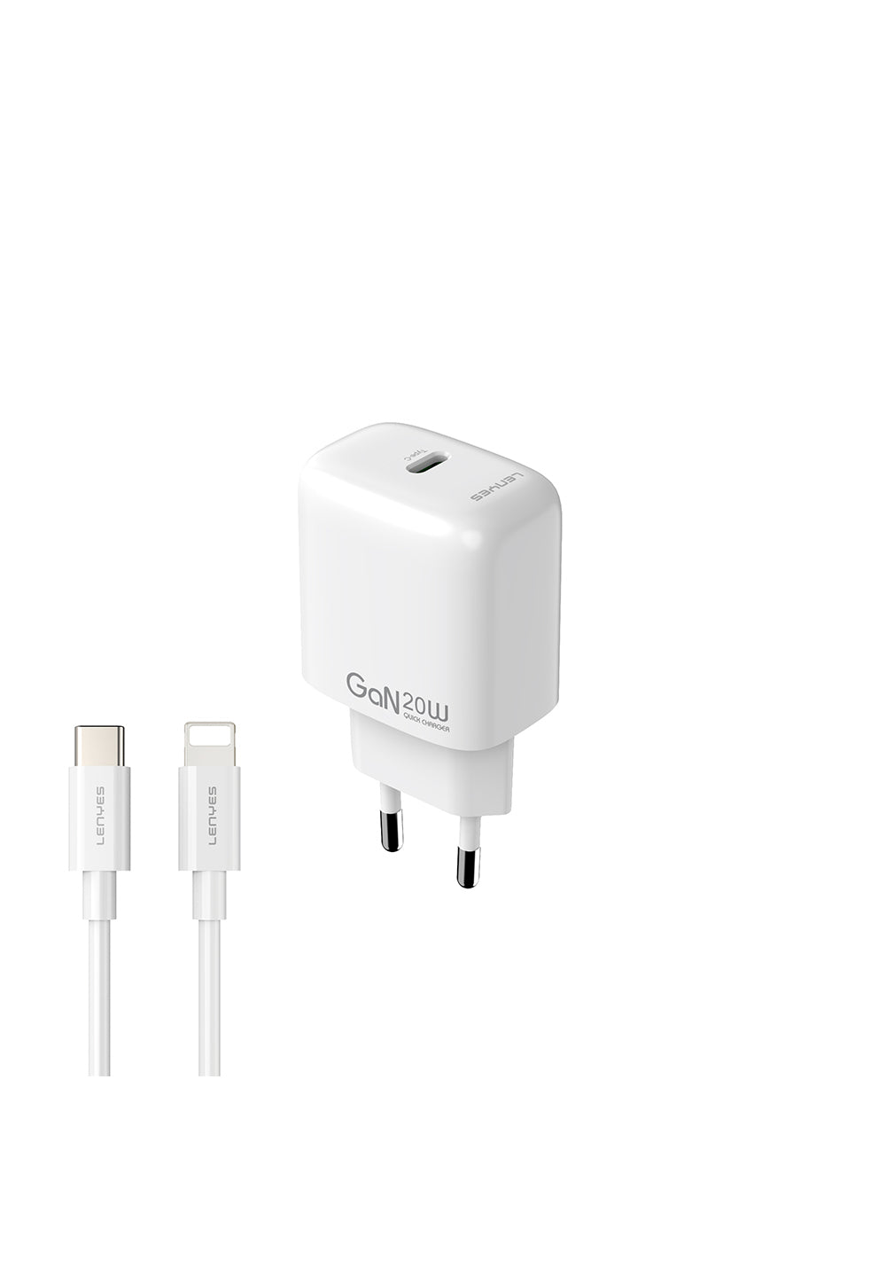 Lenyes LCH90-TC-L Type-C to Lightning GaN Teknolojili PD Hızlı Şarj Özellikli Şarj Seti 20W