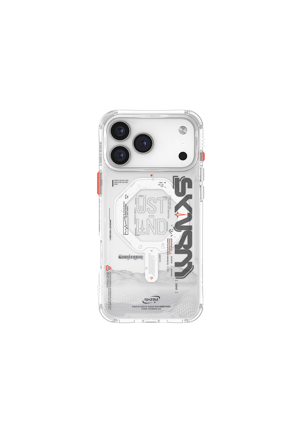Apple iPhone 17 Pro Kılıf Skinarma Manyetik Şarj Uyumlu Yazı Desenli Airbag Tasarımlı Sonix Kapak