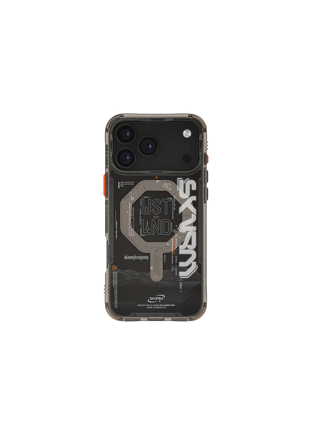Apple iPhone 17 Pro Kılıf Skinarma Manyetik Şarj Uyumlu Yazı Desenli Airbag Tasarımlı Sonix Kapak