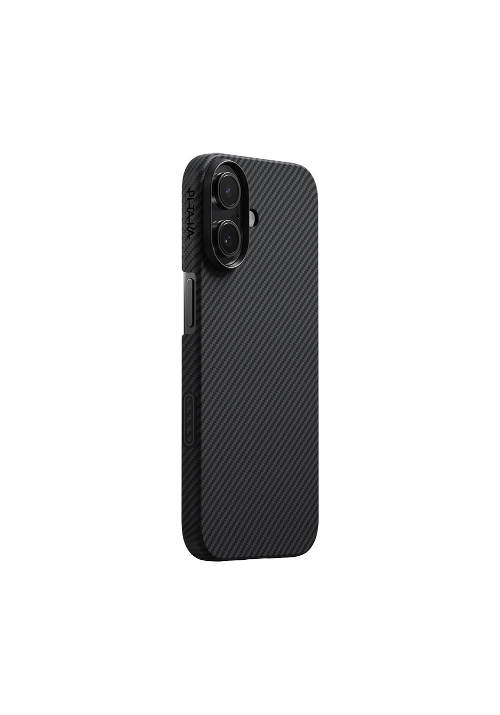 Apple iPhone 17 Kılıf Manyetik Şarj Uyumlu 1500D Aramid Karbon Fiber Pitaka Ultra-Slim Classic Serisi Black-Grey Twill Kapak