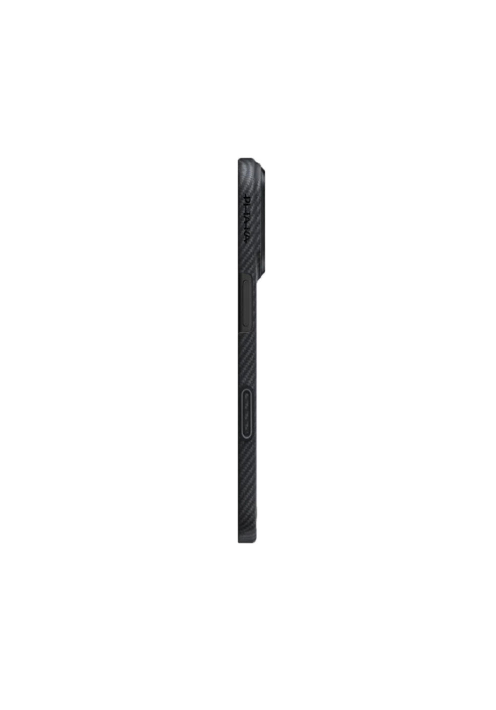 Apple iPhone 17 Kılıf Manyetik Şarj Uyumlu 1500D Aramid Karbon Fiber Pitaka Ultra-Slim Classic Serisi Black-Grey Twill Kapak