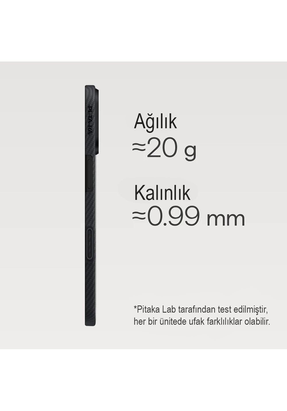 Apple iPhone 17 Kılıf Manyetik Şarj Uyumlu 1500D Aramid Karbon Fiber Pitaka Ultra-Slim Classic Serisi Black-Grey Twill Kapak