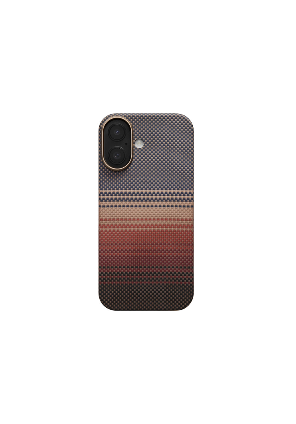 Apple iPhone 17 Kılıf Manyetik Şarj Uyumlu Aramid Karbon Fiber Pitaka Tactile Woven Sunset-Moonrise Serisi Kapak
