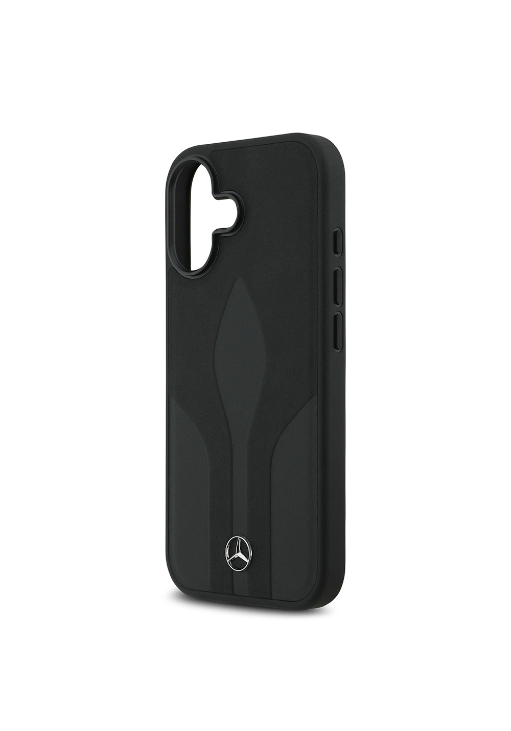 Apple iPhone 17 Kılıf Mercedes Benz Orijinal Lisanslı Manyetik Şarj Uyumlu Dokulu Desenli Deri Kapak