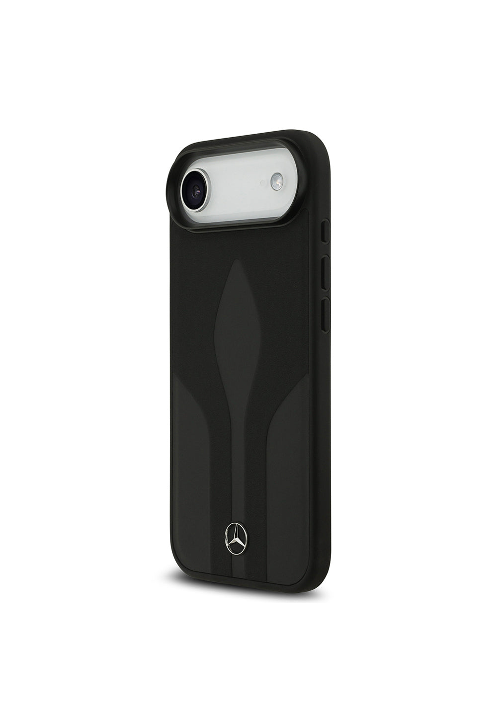 Apple iPhone 17 Air Kılıf Mercedes Benz Orijinal Lisanslı Manyetik Şarj Uyumlu Dokulu Desenli Deri Kapak