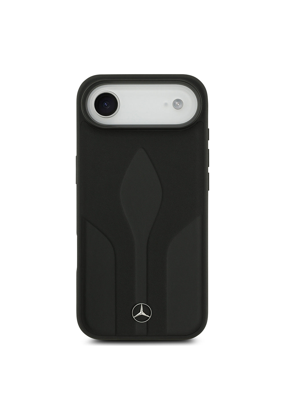 Apple iPhone 17 Air Kılıf Mercedes Benz Orijinal Lisanslı Manyetik Şarj Uyumlu Dokulu Desenli Deri Kapak