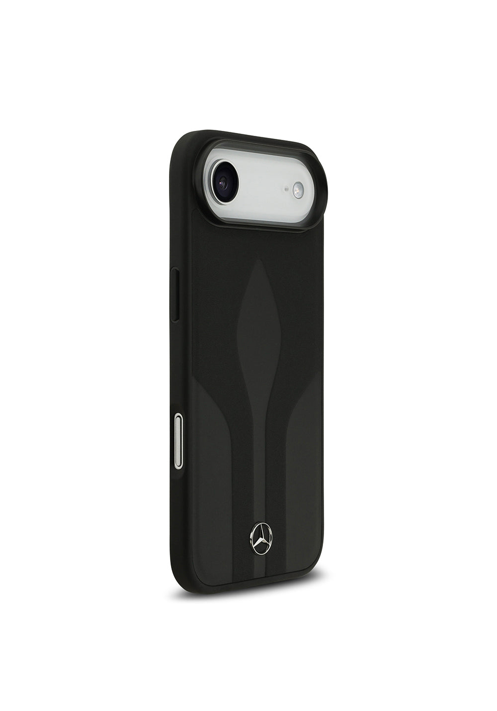 Apple iPhone 17 Air Kılıf Mercedes Benz Orijinal Lisanslı Manyetik Şarj Uyumlu Dokulu Desenli Deri Kapak