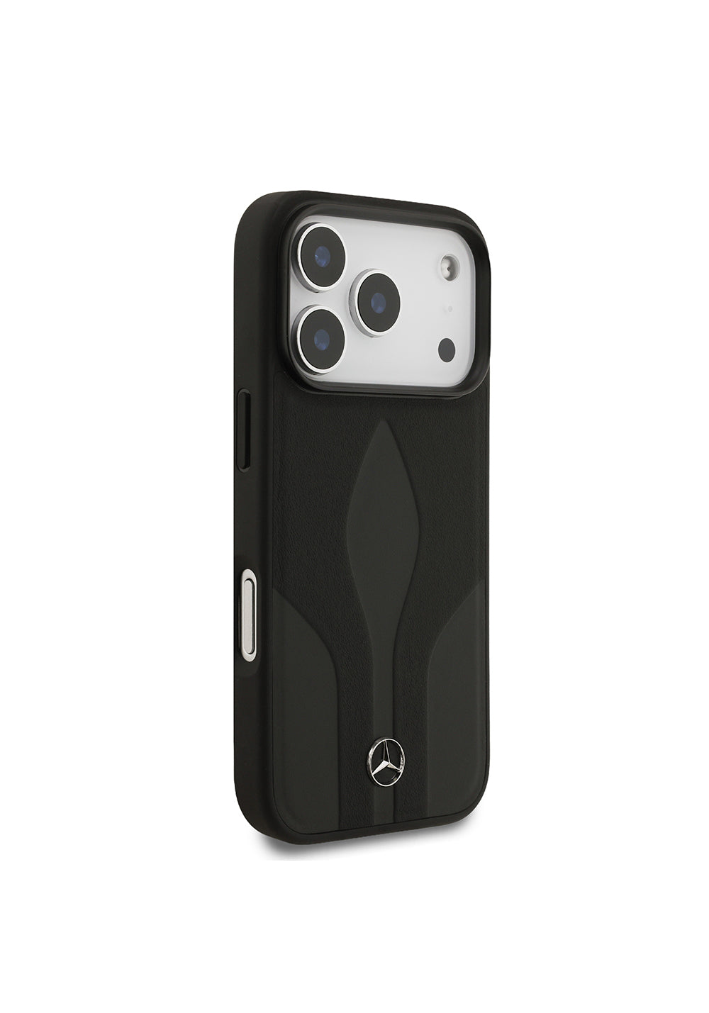 Apple iPhone 17 Pro Kılıf Mercedes Benz Orijinal Lisanslı Manyetik Şarj Uyumlu Dokulu Desenli Deri Kapak