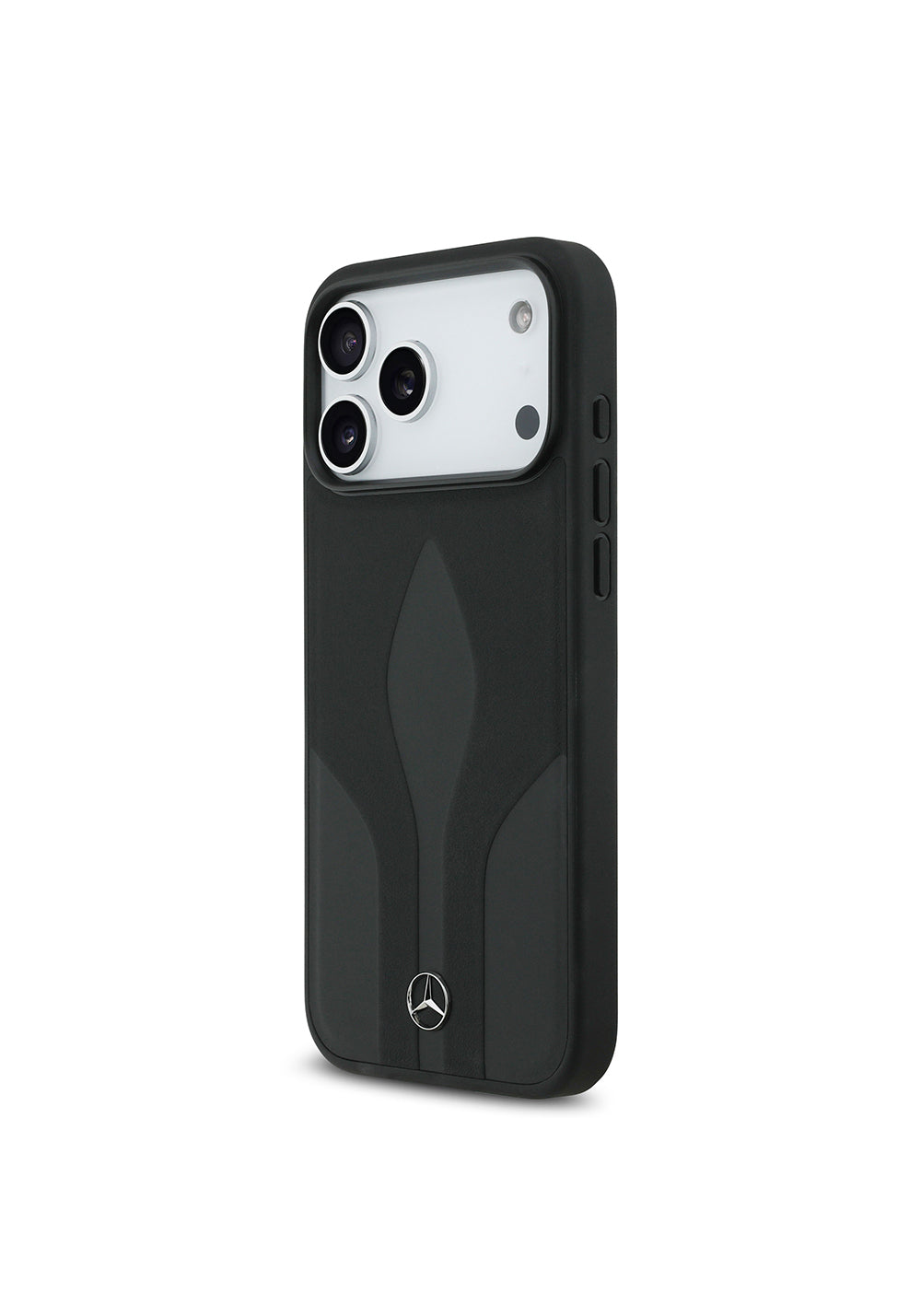 Apple iPhone 17 Pro Max Kılıf Mercedes Benz Orijinal Lisanslı Manyetik Şarj Uyumlu Dokulu Desenli Deri Kapak
