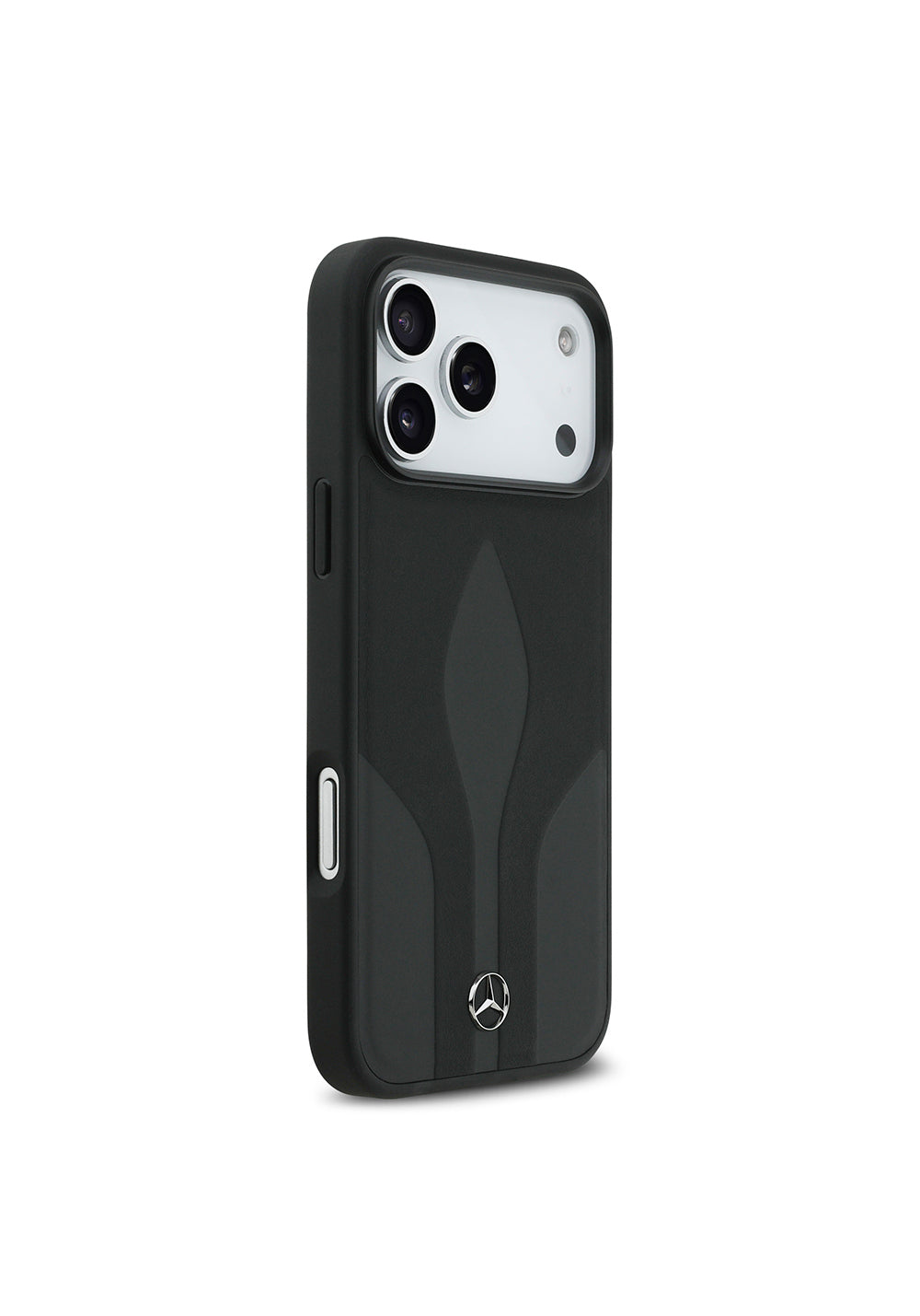 Apple iPhone 17 Pro Max Kılıf Mercedes Benz Orijinal Lisanslı Manyetik Şarj Uyumlu Dokulu Desenli Deri Kapak
