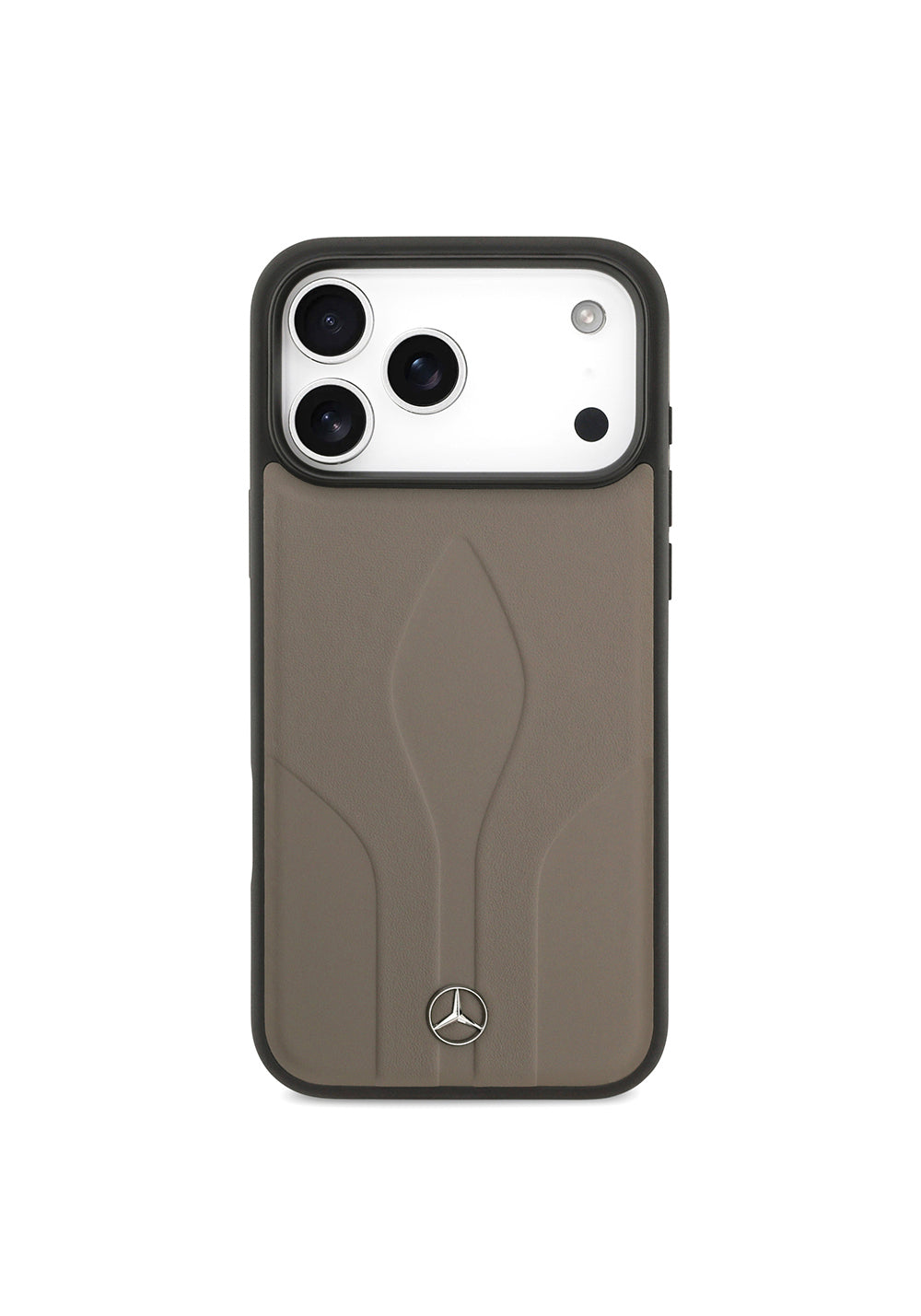 Apple iPhone 17 Pro Max Kılıf Mercedes Benz Orijinal Lisanslı Manyetik Şarj Uyumlu Dokulu Desenli Deri Kapak