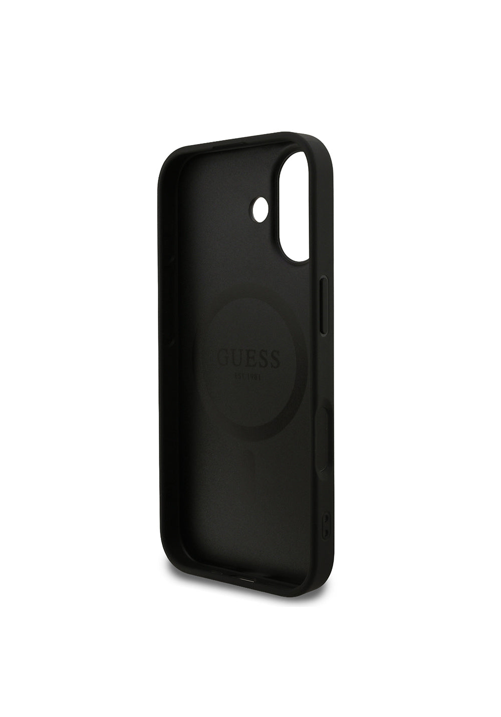 Apple iPhone 17 Kılıf Guess Orijinal Lisanslı Manyetik Şarj Uyumlu Yazı Logolu PU Deri Kapak