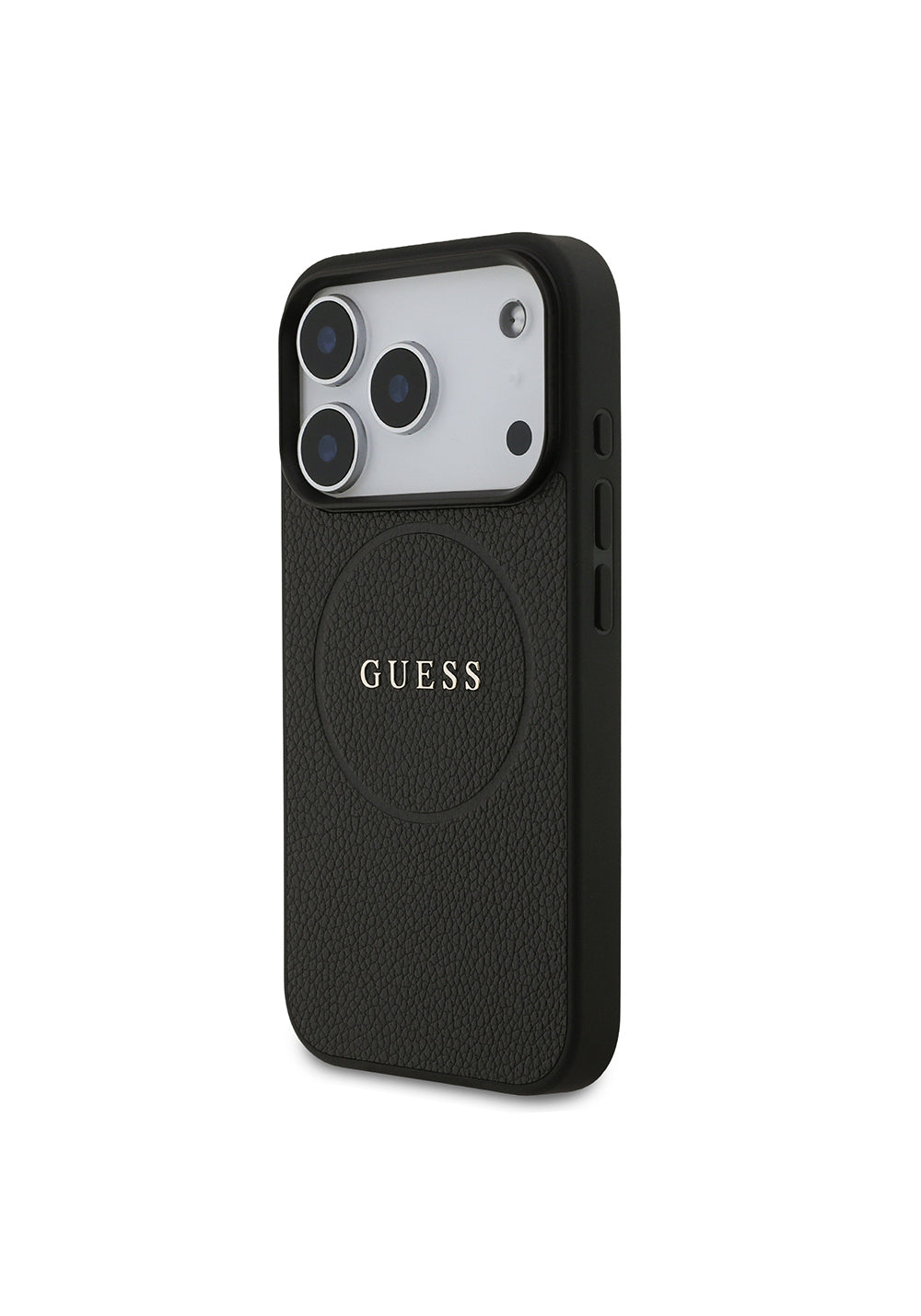 Apple iPhone 17 Pro Kılıf Guess Orijinal Lisanslı Manyetik Şarj Uyumlu Yazı Logolu PU Deri Kapak