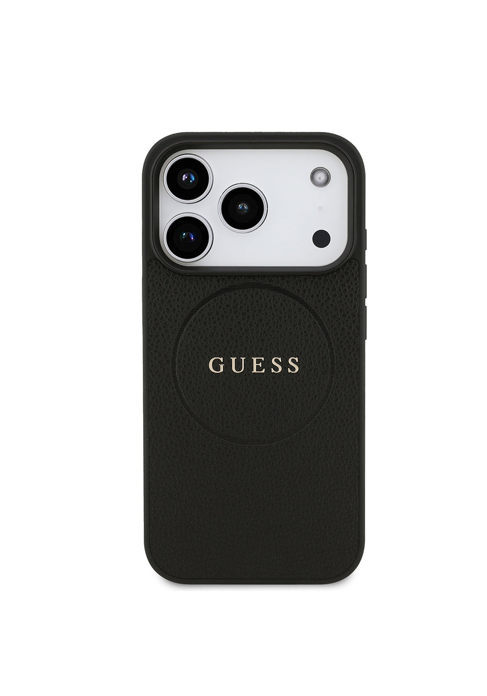 Apple iPhone 17 Pro Kılıf Guess Orijinal Lisanslı Manyetik Şarj Uyumlu Yazı Logolu PU Deri Kapak