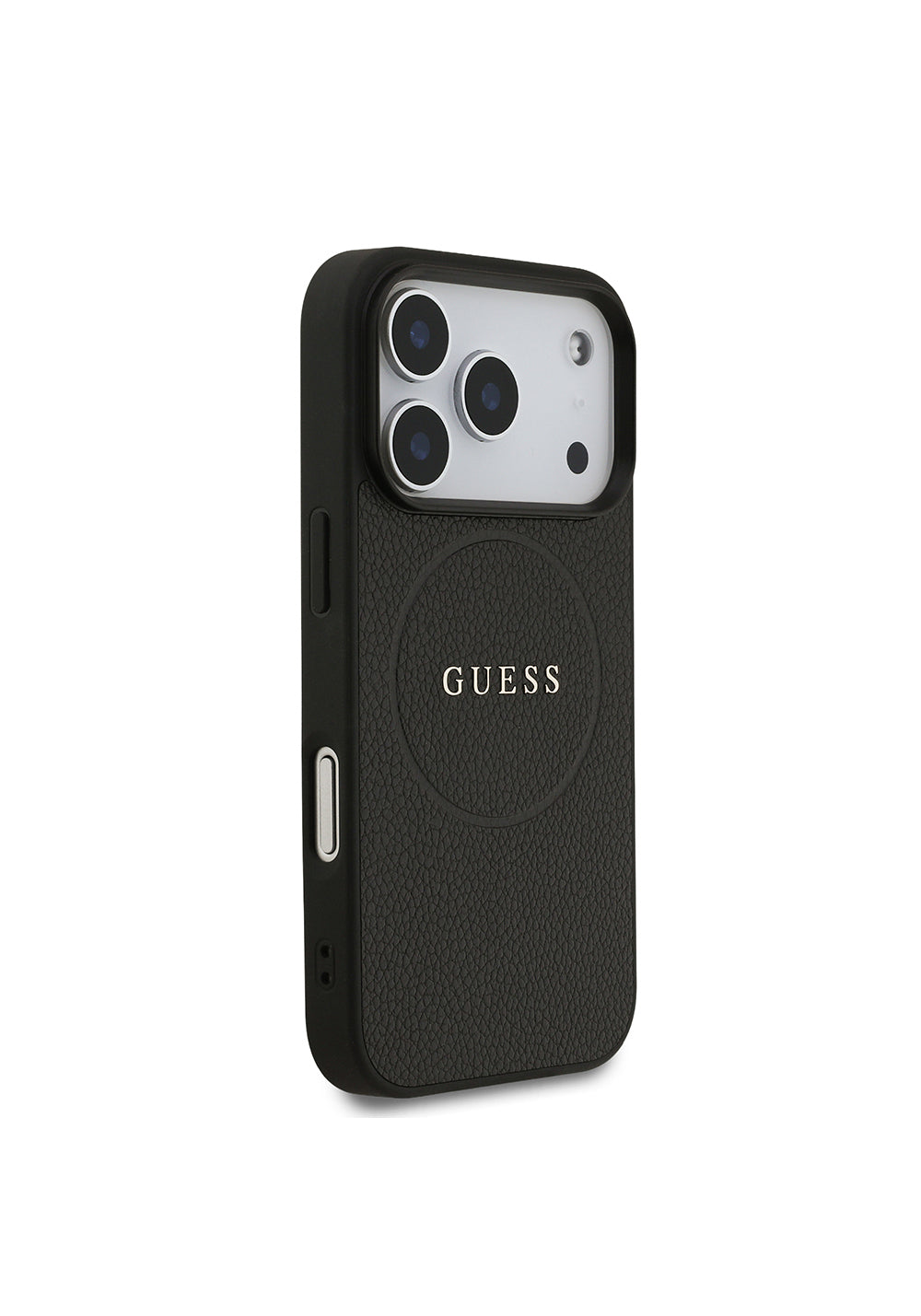 Apple iPhone 17 Pro Kılıf Guess Orijinal Lisanslı Manyetik Şarj Uyumlu Yazı Logolu PU Deri Kapak