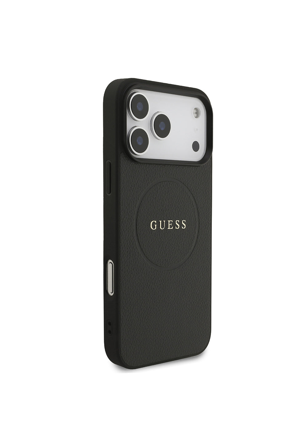 Apple iPhone 17 Pro Max Kılıf Guess Orijinal Lisanslı Manyetik Şarj Uyumlu Yazı Logolu PU Deri Kapak