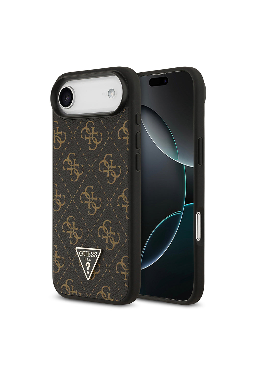 Apple iPhone 17 Air Kılıf Guess Orijinal Lisanslı PU Deri 4G Desenli Üçgen Logolu Kapak