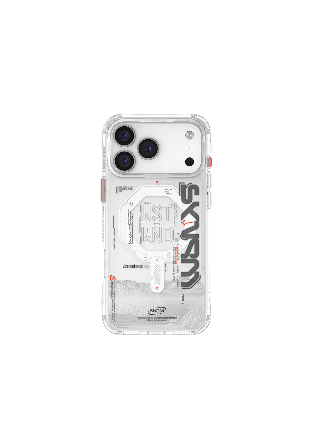 Apple iPhone 17 Pro Max Kılıf Manyetik Şarj Uyumlu Yazı Desenli Airbag Tasarımlı Skinarma Sonix Kapak