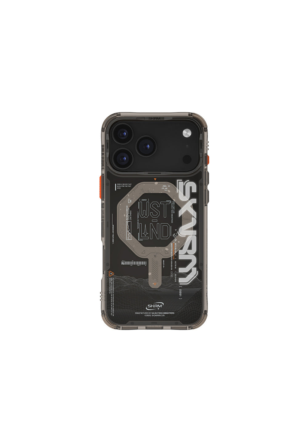 Apple iPhone 17 Pro Max Kılıf Manyetik Şarj Uyumlu Yazı Desenli Airbag Tasarımlı Skinarma Sonix Kapak