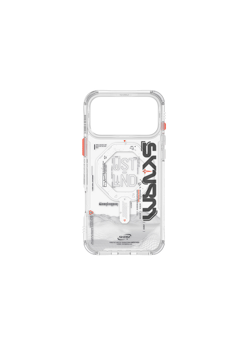 Apple iPhone 17 Pro Max Kılıf Manyetik Şarj Uyumlu Yazı Desenli Airbag Tasarımlı Skinarma Sonix Kapak